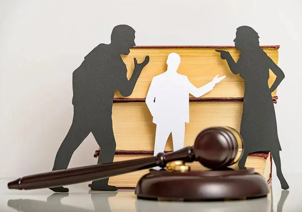 image of couple arguing through divorce Dorset